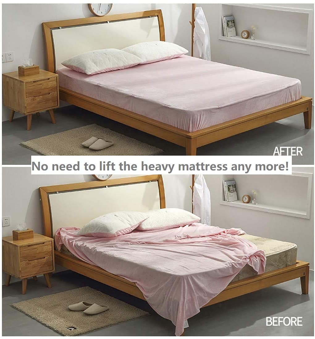 HASTHIP Plastic 10pcs Sheet Clips Fastener Sheet Holders Keep The Bed Sheets Smooth and Tight Fit for Various Mattresses with Raised Edge (Pink) HASTHIP Plastic 10pcs Sheet Clips Fastener Sheet Holders Keep The Bed Sheets Smooth and Tight Fit for Various Mattresses with Raised Edge (Pink)
